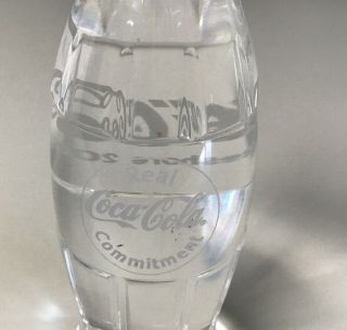 Lakeshore 2002 Real Coca Cola Commitment Clear Acrylic Bottle Canada (S) 6
