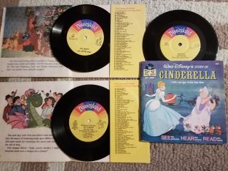 Children’s Records Peter Pan Walt Disneys 7” Colored Vinyl Playtime Kid’s 2