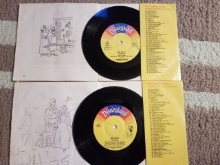 Children’s Records Peter Pan Walt Disneys 7” Colored Vinyl Playtime Kid’s 3
