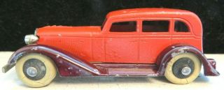 Vintage Tootsietoy 1930 ' s Graham Series Red & Maroon BILD - A - CAR Sedan 2