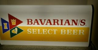 Bavarian / S Select Beer Table Top Light Up Sign Covington Ky 2 Sided Bavarians