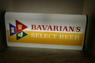 BAVARIAN / S Select Beer Table Top Light up sign Covington Ky 2 sided Bavarians 5