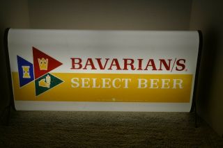 BAVARIAN / S Select Beer Table Top Light up sign Covington Ky 2 sided Bavarians 6