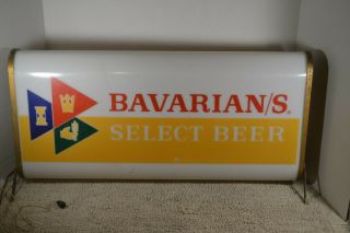 BAVARIAN / S Select Beer Table Top Light up sign Covington Ky 2 sided Bavarians 7