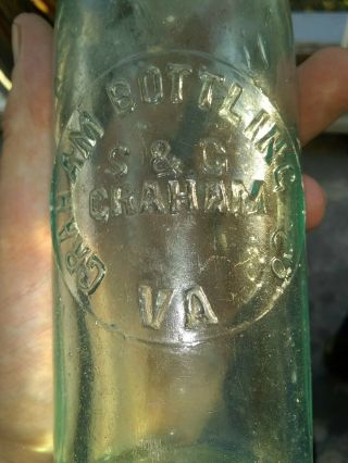 RARE S &G GRAHAM Graham bottling graham VA HUTCHINSON BOTTLE bluefield va now 11