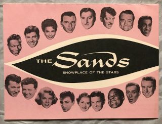Early 60s The Sands Hotel Casino Las Vegas Brochure Postcard Copa Room