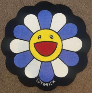 Takashi Murakami - Kaikai Kiki - Flower Floor Mat - Blue And White
