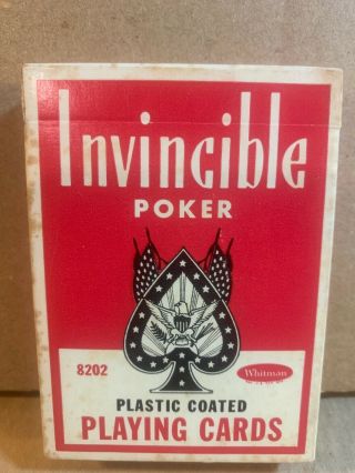 Vintage Invincible Poker Playing Cards Decks 8202 & 8303 Whitman 2