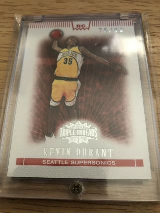 2007 - 08 Kevin Durant Topps Triple Threads Numbered 29/99 Only 99 Made Mvp
