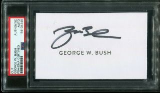 George W.  Bush Signed Cut Signature Psa Dna