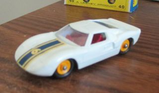 Vintage Lesney Matchbox Ford GT Racer 41 in the box. 5