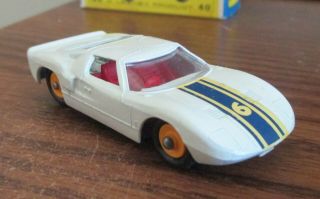 Vintage Lesney Matchbox Ford GT Racer 41 in the box. 6
