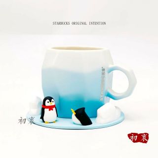 Starbucks 2019 China Summer Undersea 10oz The South Pole Iceberg Penguin Mug
