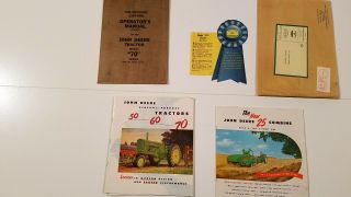 1953 - 1955 John Deere 50 60 70 Gp Tractors & 25 Combine Brochures