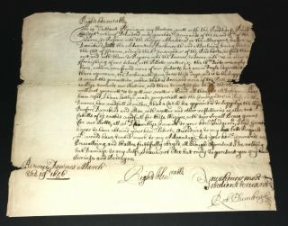 Autograph Letter Signed By Captain Robert Plumleigh,  Of Commonwealth Navy 1656/7