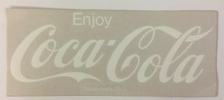 Coca - Cola Vinyl Backed Decal.  Approx 14 X 6 ".  The One That Coke Uses