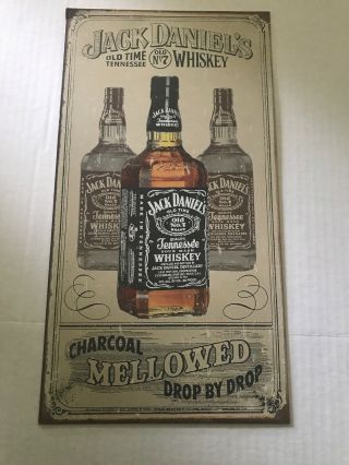 Jack Daniels Old 7 Whiskey Tin Metal Retro Sign 16 " X 8.  5 " Bar Man Cave Decor05