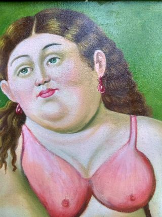 FERNANDO BOTERO 1986 OIL ON CANVAS WITH FRAME IN GOLDEN LEAF 3