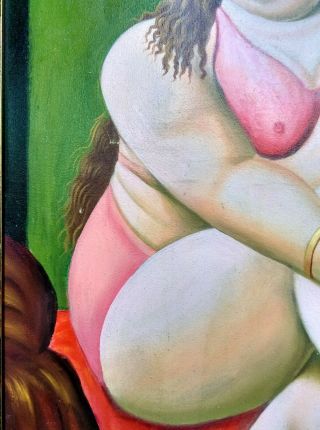 FERNANDO BOTERO 1986 OIL ON CANVAS WITH FRAME IN GOLDEN LEAF 4