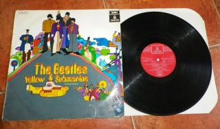 The Beatles Yellow Submarine Ultra Rare Spanish Lp Vinyl Odeon Red Label 1969