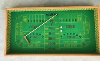 Vintage Portable Craps Table Nevada Dice Game 1950 