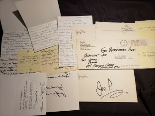 Jerry Lewis Signed Envelopes,  Handwritten Notes From Ms.  Lewis Sam Early 1990 