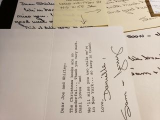 Jerry Lewis signed envelopes,  handwritten notes from Ms.  Lewis Sam early 1990 ' s 3