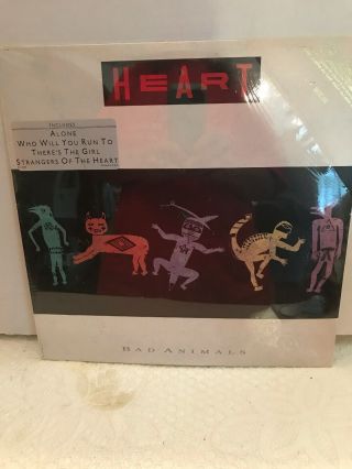 Heart " Bad Animals " Still Lp Vinyl,  Rare Promo Album