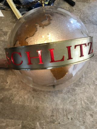 Schlitz Rotating World Globe,  1970 