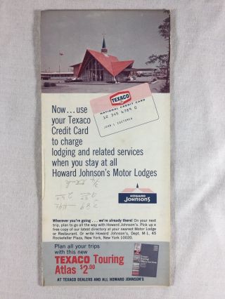 Vintage 1967 Texaco Road Map Buffalo Niagara Gas Oil Filling Station Street NY 4