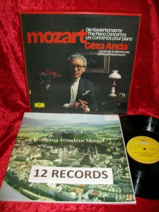 1961 Uk Nm 12 Lp Dg 2720 030 Stereo Mozart The Piano Concertos Geza Anda Box Exc
