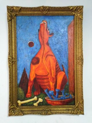 Rufino Tamayo Old Painting Oil On Canvas