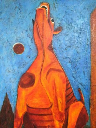 Rufino Tamayo Old Painting Oil on Canvas 3