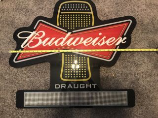 Budweiser Draught Very Rare Large Led Sign W/ Message Board Opti Neon 7