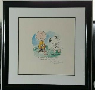 Charles M Schulz Signed Lithograph Featuring Charlie Brown And Snoopy,  149/500