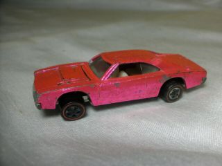 Vintage Hot Wheels Redline Pink Dodge Charger Car 4