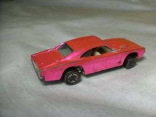 Vintage Hot Wheels Redline Pink Dodge Charger Car 7