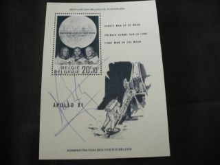 Apollo 11 Sheet Orig.  Signed Neil Armstrong,  Space