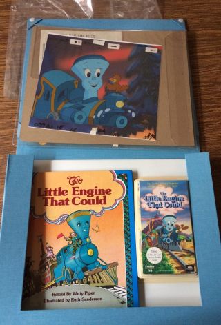' Little Engine That Could ' (2) Production Cels w/ Book & VHS NIB Universal 9