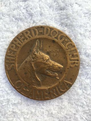 German Shepherd Dog Club Of America Bronze Medallion Medallic Art Box