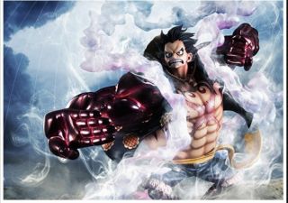One Piece Luffy Gear 4 Bound Man Figure Portrait.  Of.  Pirates Megahouse Anime
