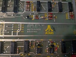 1979 Atari Asteroids Arcade Game Main Pcb Board