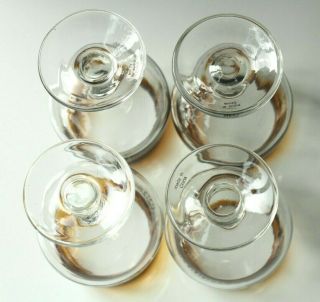 4 amber - rimmed Tequila Cazadores 100 de agave etched stem glasses 4 - 1/4 