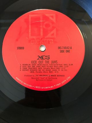 MC5 - Kick Out The Jams - UNCENSORED Garage Psych Punk vinyl LP EKS - 74042 1969 5