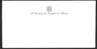 SILVIO BERLUSCONI Italian Prime Minister hand signed letter note card Sept 2011 3