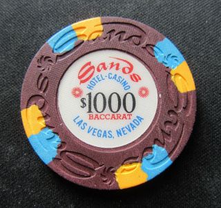 $1000 Casino Chip Rare Old 1970 