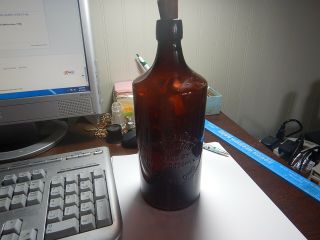 9 3/4 Inch Tall Bimal Bottle Vulcanizing Solution B.  F.  Goodrich Co Akron Ohio