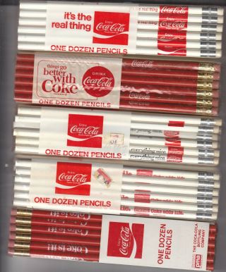 Coca - Cola Pencils Five Dozen 5 Different Styles
