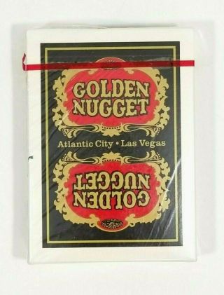 Golden Nugget Casino Playing Cards Rare Type 6 Black/gold Deck