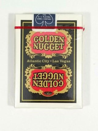 Golden Nugget Casino Playing Cards Rare Type 6 Black/Gold Deck 2